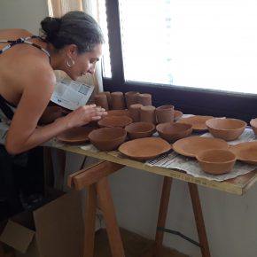 Vanessa Donoso. Ongoing Clay Project. 28 de setembre 2018 final de residència. Amb la col·laboració de Montse Seró